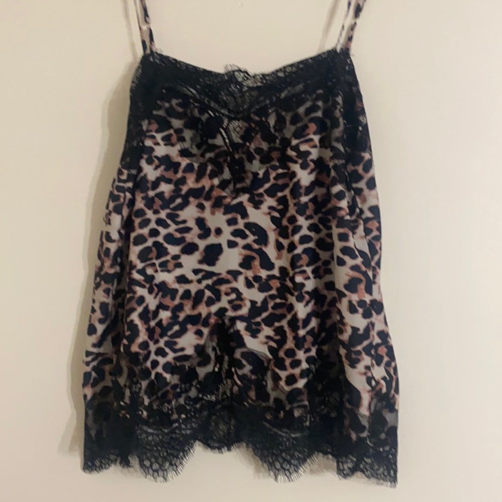 Leopard lace cami